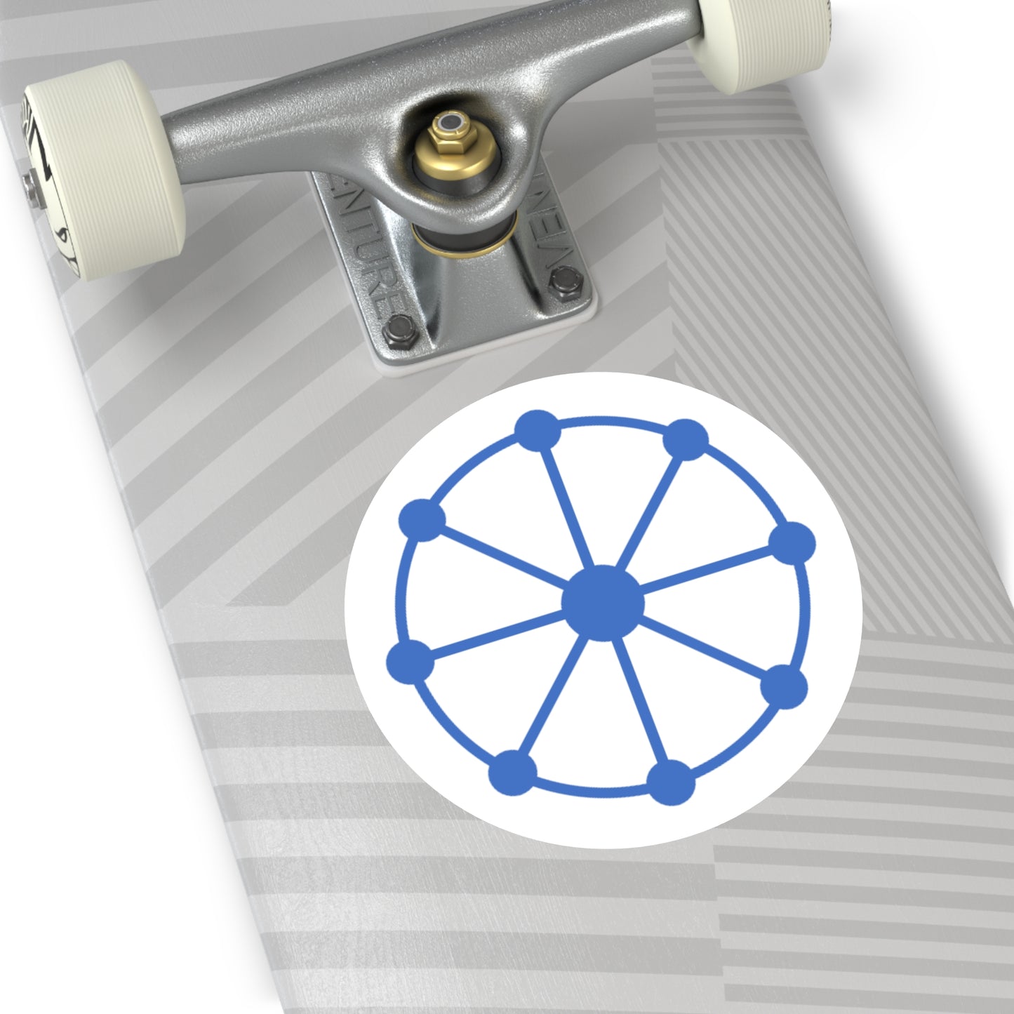 🎡 AskFerris.io - Minimalist Blue Circle Vinyl Stickers